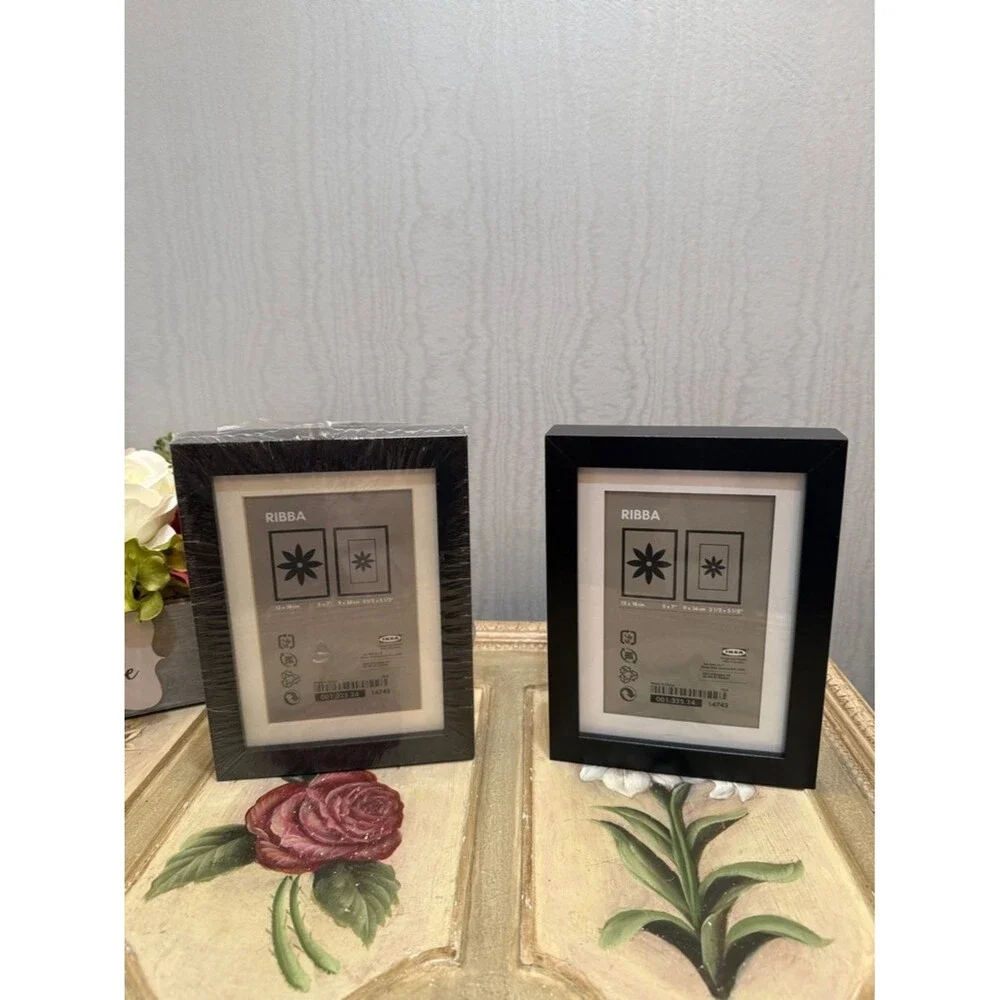 IKEA RIBBA Black Picture Photo Frames Set of Two